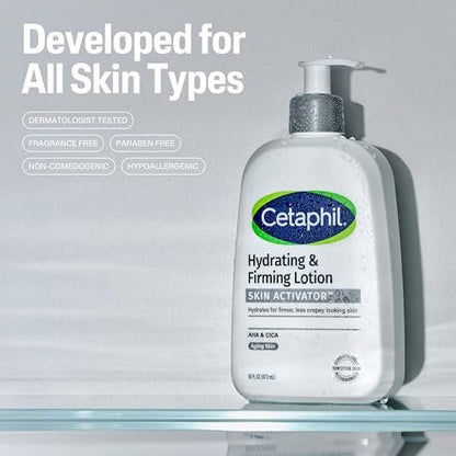 Cetaphil Skin Activator Hydrating & Firming Body Lotion 16oz – Mandelic Acid (AHA) & Centella Asiatica (CICA) Body Moisturizer for Aging Skin Avelisse