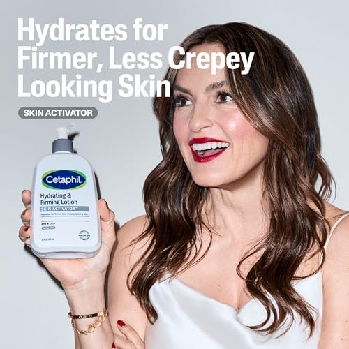 Cetaphil Skin Activator Hydrating & Firming Body Lotion 16oz – Mandelic Acid (AHA) & Centella Asiatica (CICA) Body Moisturizer for Aging Skin Avelisse