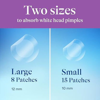 Differin Power Patches for White Head Pimples, Hydrocolloid Patches with Zinc Hyaluronate & Niacinamide, 4-in-1 Hydrotech™ Formula, 23 Count