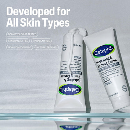 Cetaphil Skin Activator Hydrating & Firming Cream for Face, Neck & Chest 3.4 oz - Mandelic Acid (AHA) and Centella Asiatica (CICA) Anti-Aging Skincare