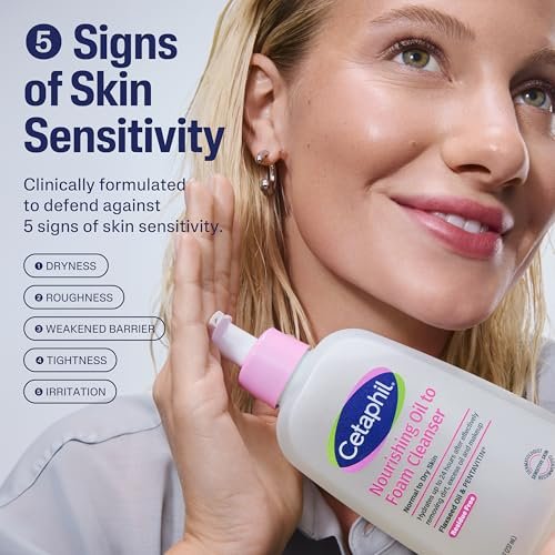 Cetaphil Nourishing Oil to Foam Facial Cleanser for Normal to Dry Skin, 8 fl oz - Up to 24 Hour Hydration - görsel 4