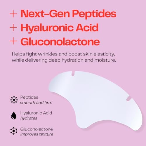 Morrow One Peptide-Infused Smoothing Forehead Wrinkle Patches - Overnight Anti-Aging Stickers for Fine Lines & Wrinkles, Bonus Smile Line (36 Count) Avelisse