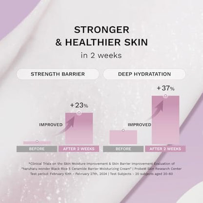 HARUHARU wonder Black Rice 5 Ceramide Barrier Moisturizing Cream – Daily Skin Barrier Care, Long-Lasting Hydration, Soothing & Nourishing, Korean Skincare, 1.69 fl.oz