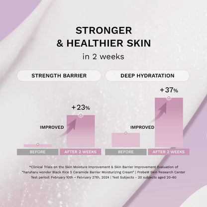 HARUHARU wonder Black Rice 5 Ceramide Barrier Moisturizing Cream – Daily Skin Barrier Care, Long-Lasting Hydration, Soothing & Nourishing, Korean Skincare, 1.69 fl.oz
