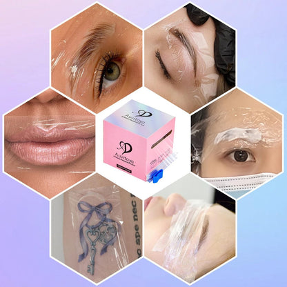 2 Pack Eyebrow Lamination Supplies with Ergonomic Slicer & Premium Transparent Film – Permanent Make Up Cling Wrap Tape Roll for Lip, Brow Lamination & Lash Lift