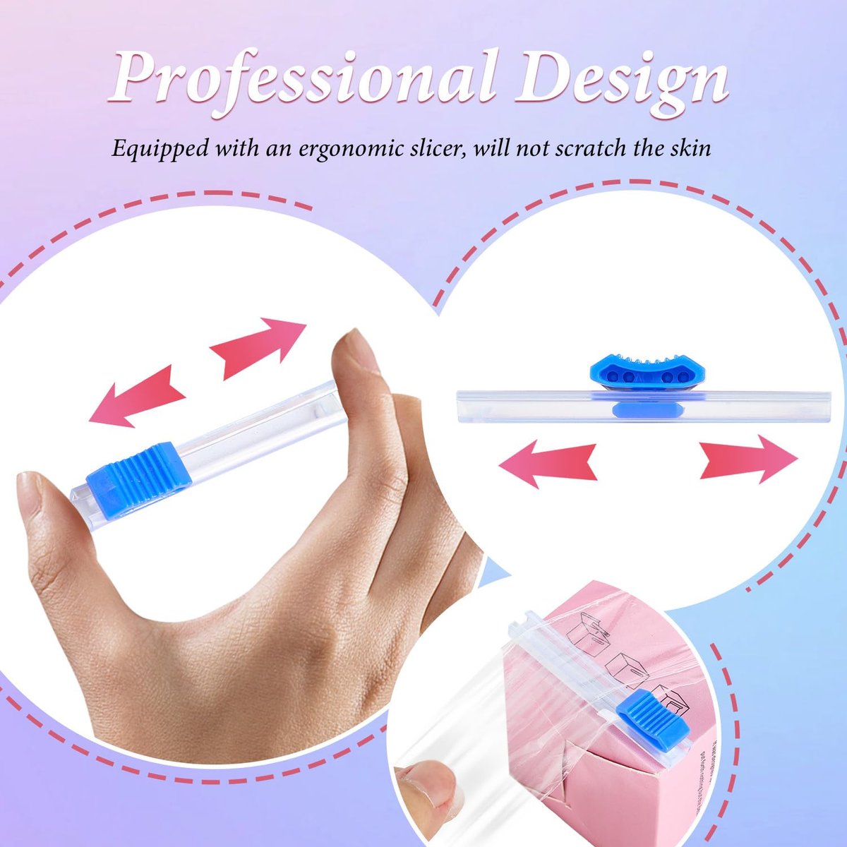 2 Pack Eyebrow Lamination Supplies with Ergonomic Slicer & Premium Transparent Film – Permanent Make Up Cling Wrap Tape Roll for Lip, Brow Lamination & Lash Lift - görsel 9