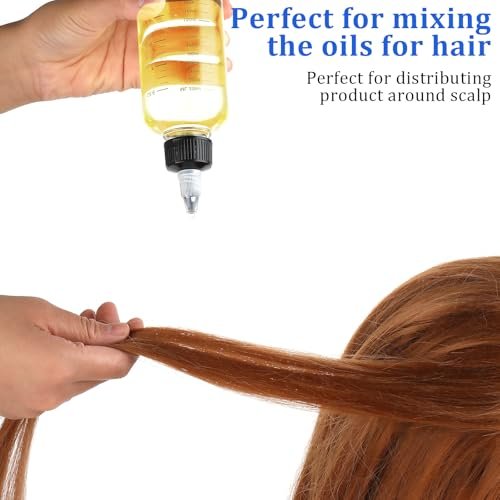 Hpmjz 2 Pcs 8.5oz Applicator Bottles for Hair Dye with Graduated Scale & Twist-On Top Tip Cap - Empty Plastic Squeeze Bottles for Salon, Stylist, Home Use - görsel 8
