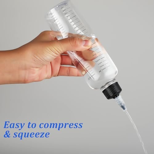 Hpmjz 2 Pcs 8.5oz Applicator Bottles for Hair Dye with Graduated Scale & Twist-On Top Tip Cap - Empty Plastic Squeeze Bottles for Salon, Stylist, Home Use - görsel 10