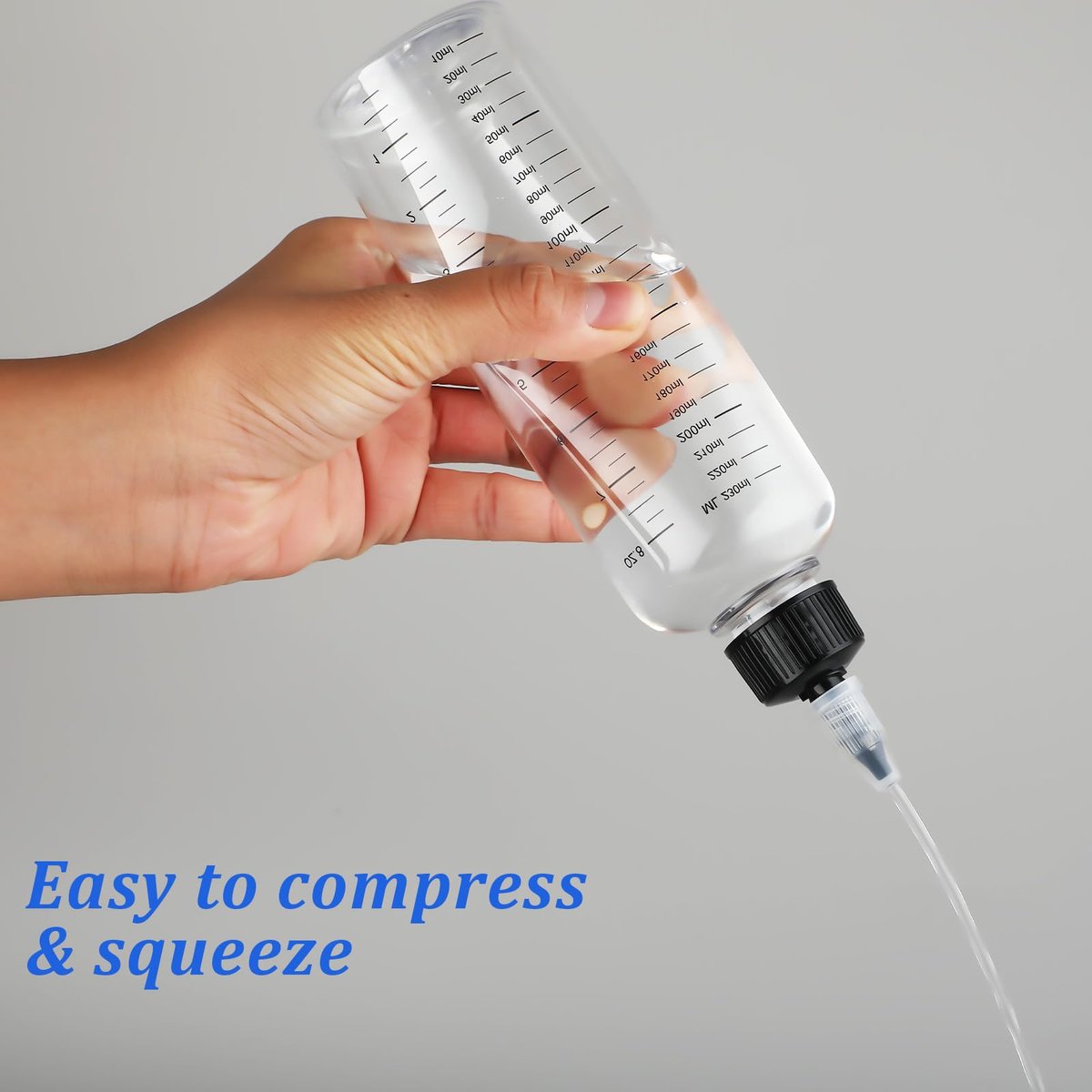 Hpmjz 2 Pcs 8.5oz Applicator Bottles for Hair Dye with Graduated Scale & Twist-On Top Tip Cap - Empty Plastic Squeeze Bottles for Salon, Stylist, Home Use - görsel 9
