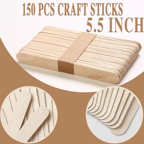 150 Pcs Waxing Sticks for Hair Removal - Borogo 5.5 Inch Premium Splinter-Free Wooden Sticks for Body and Face Waxing - görsel 4