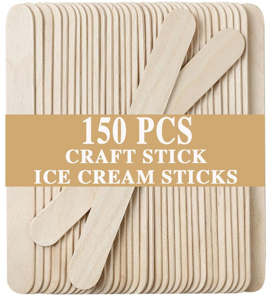 150 Pcs Waxing Sticks for Hair Removal - Borogo 5.5 Inch Premium Splinter-Free Wooden Sticks for Body and Face Waxing
