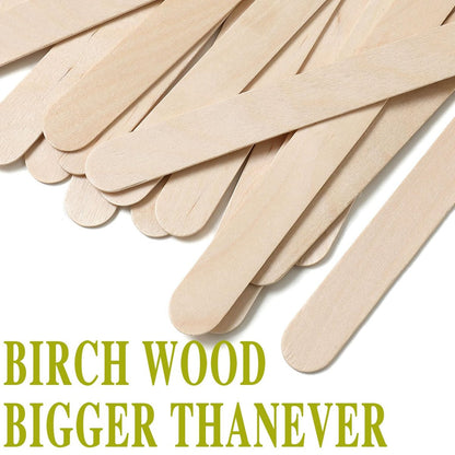 150 Pcs Waxing Sticks for Hair Removal - Borogo 5.5 Inch Premium Splinter-Free Wooden Sticks for Body and Face Waxing
