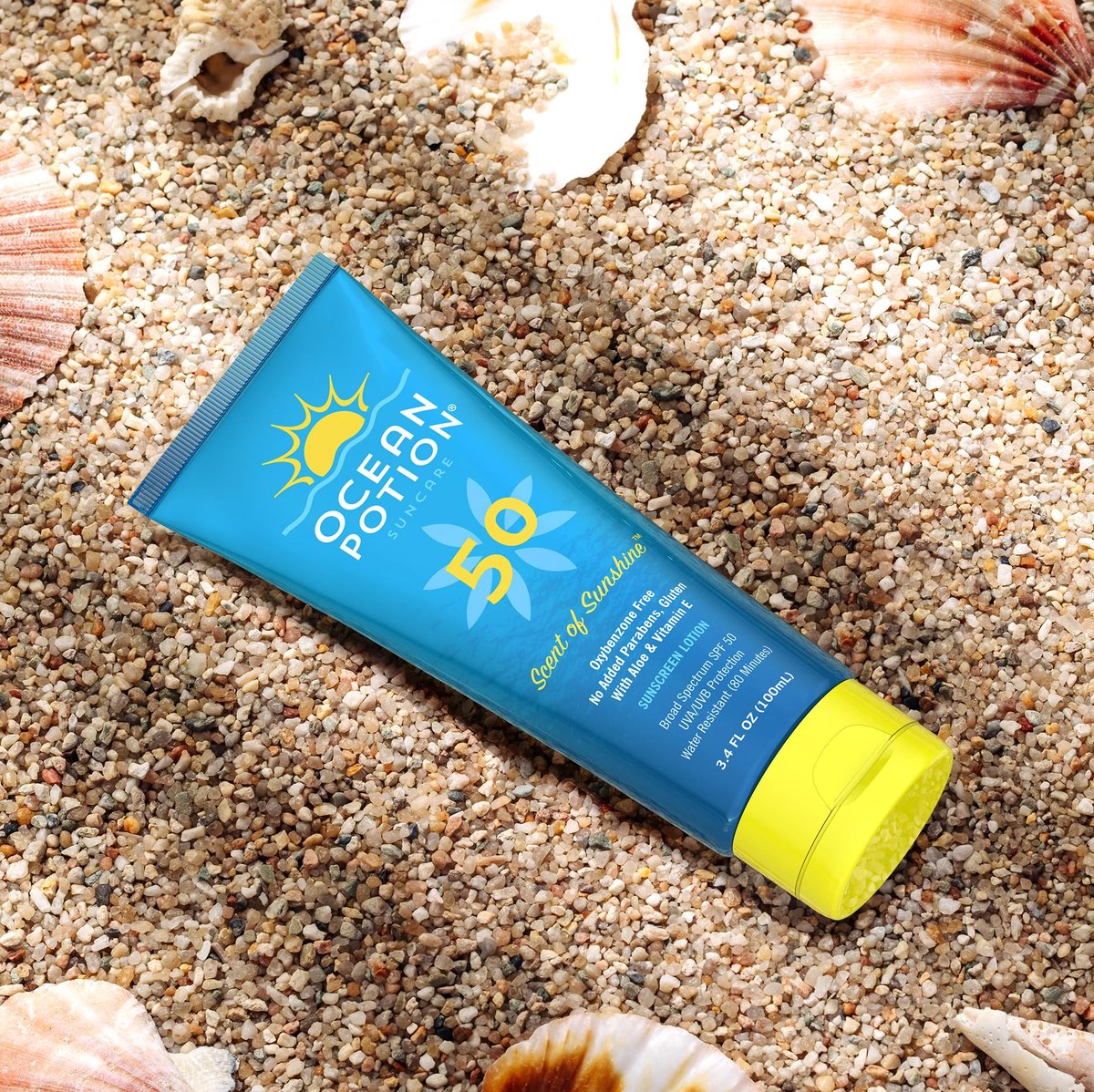 Ocean Potion SPF 50 Sunscreen Body Lotion, Broad Spectrum UVA/UVB Protection with Aloe and Vitamin E, Water-Resistant Non-Greasy Travel Size Sunscreen, 3.4 oz - görsel 15