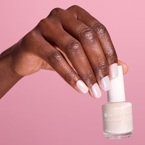 Dazzle Dry Nail Lacquer (Step 3) - Artisan - Off White Iridescent with Blue Flash, Semi-Sheer Shimmer (0.5 fl oz) Avelisse