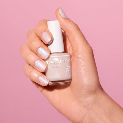Dazzle Dry Nail Lacquer (Step 3) - Artisan - Off White Iridescent with Blue Flash, Semi-Sheer Shimmer (0.5 fl oz) Avelisse
