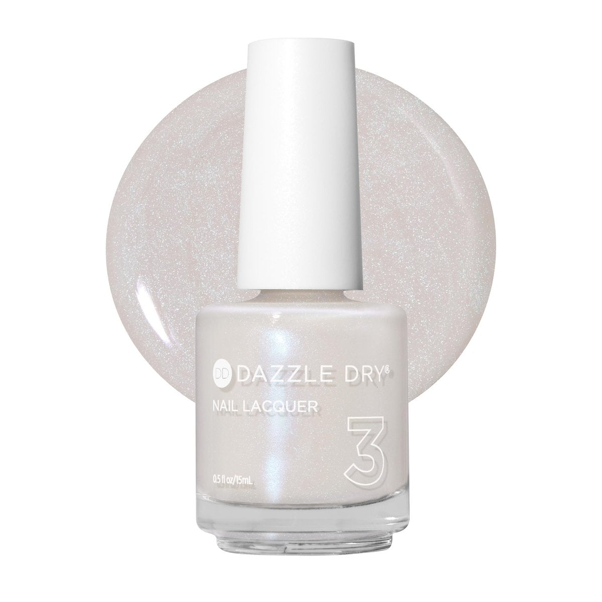 Dazzle Dry Nail Lacquer (Step 3) - Artisan - Off White Iridescent with Blue Flash, Semi-Sheer Shimmer (0.5 fl oz) Avelisse