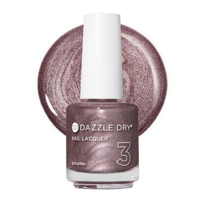 Dazzle Dry Nail Lacquer (Step 3) - Out N' About - Rose Gold Metallic, Full-Coverage, 0.5 fl oz Avelisse