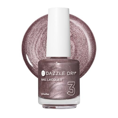 Dazzle Dry Nail Lacquer (Step 3) - Out N' About - Rose Gold Metallic, Full-Coverage, 0.5 fl oz Avelisse