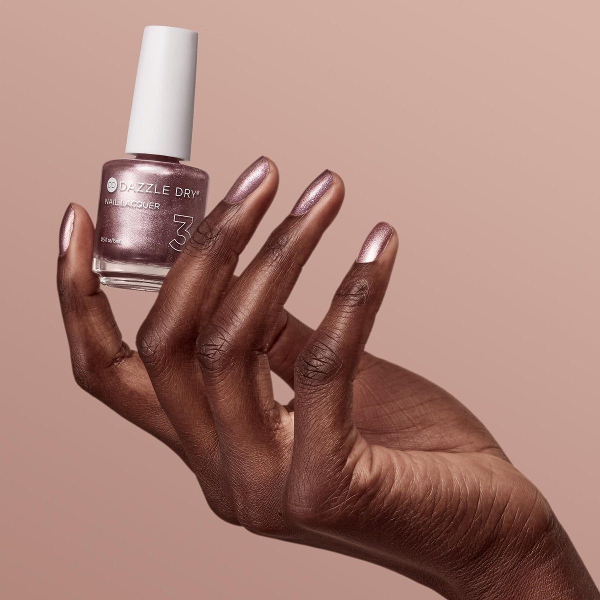 Dazzle Dry Nail Lacquer (Step 3) - Out N' About - Rose Gold Metallic, Full-Coverage, 0.5 fl oz Avelisse