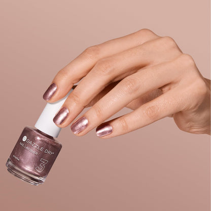 Dazzle Dry Nail Lacquer (Step 3) - Out N' About - Rose Gold Metallic, Full-Coverage, 0.5 fl oz Avelisse