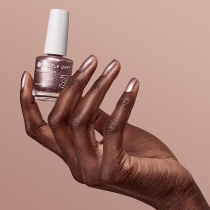 Dazzle Dry Nail Lacquer (Step 3) - Out N' About - Rose Gold Metallic, Full-Coverage, 0.5 fl oz Avelisse