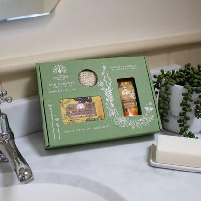 The English Soap Company Anniversary Collection Luxury Hand and Body Trio Gift Set - Sicilian Lemon & Sweet Orange (6.7 oz, Pack of 1)