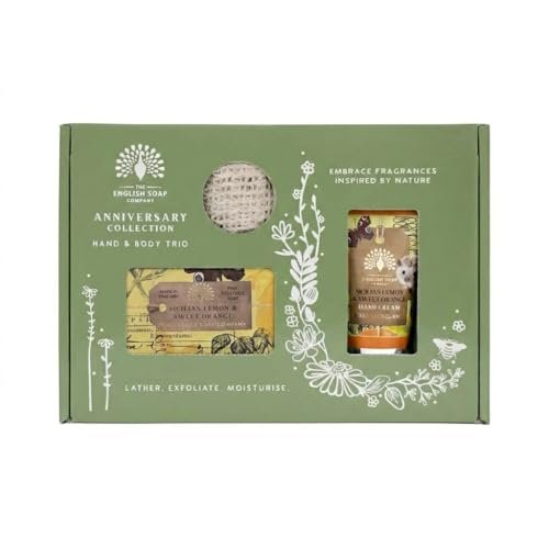 The English Soap Company Anniversary Collection Luxury Hand and Body Trio Gift Set - Sicilian Lemon & Sweet Orange (6.7 oz, Pack of 1) - görsel 2