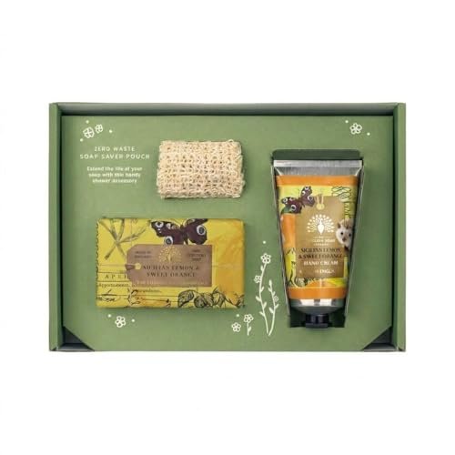 The English Soap Company Anniversary Collection Luxury Hand and Body Trio Gift Set - Sicilian Lemon & Sweet Orange (6.7 oz, Pack of 1) - görsel 4