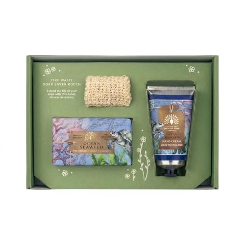 The English Soap Company Anniversary Collection Luxury Hand and Body Trio Gift Set - Sandalwood, Cedarwood, Amber, Fresh North Sea Breeze - görsel 4