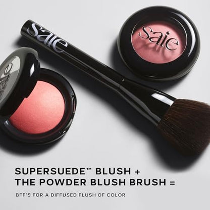 Saie Powder Blush Brush – Fluffy Tapered Makeup Brush for Cheeks, Ultra-Soft Synthetic Bristles for Precise Diffused Application, Vegan Avelisse
