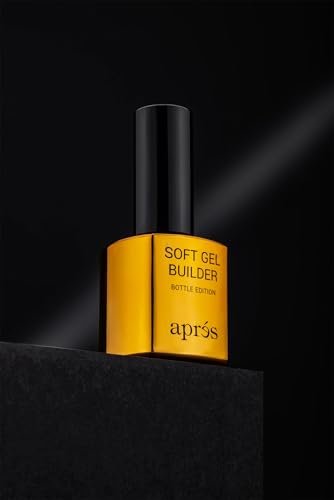 Aprés Soft Gel Builder in a Bottle – Self-Leveling Soak-Off Gel-X Nail Extension Thickening Strengthener (0.5 Fl Oz, Clear) Avelisse