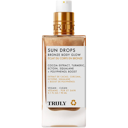 Truly Beauty Sun Drops Bronze Body Glow Oil – Radiant, Hydrating Bronzing Oil with Turmeric & Cocoa Extract, Lightweight Non-Greasy Illuminating Formula for All Skin Tones Avelisse