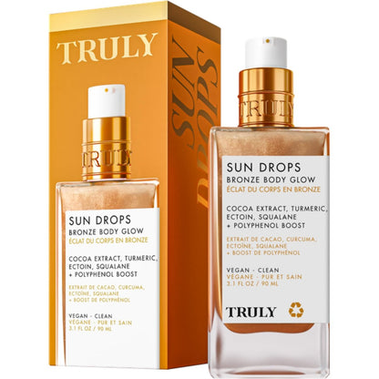 Truly Beauty Sun Drops Bronze Body Glow Oil – Radiant, Hydrating Bronzing Oil with Turmeric & Cocoa Extract, Lightweight Non-Greasy Illuminating Formula for All Skin Tones Avelisse