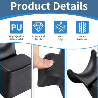 Ergonomic Silicone Shampoo Bowl Neck Cushion - Non-Slip Salon Hair Washing Neck Support Pillow for Spa Basins, Black PU Avelisse