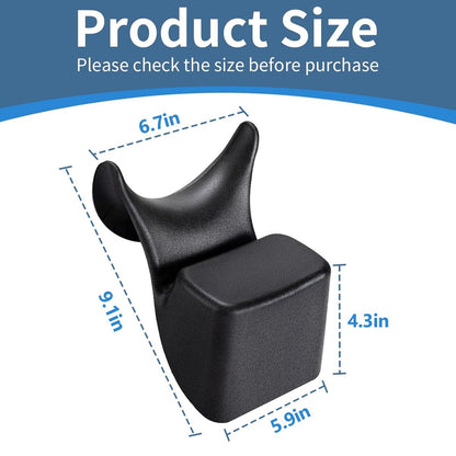Ergonomic Silicone Shampoo Bowl Neck Cushion - Non-Slip Salon Hair Washing Neck Support Pillow for Spa Basins, Black PU Avelisse