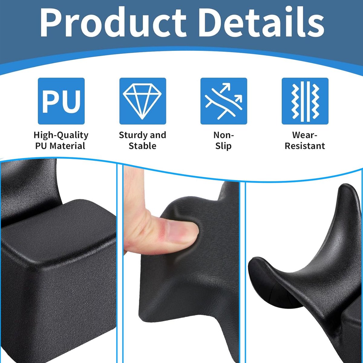 Ergonomic Silicone Shampoo Bowl Neck Cushion - Non-Slip Salon Hair Washing Neck Support Pillow for Spa Basins, Black PU Avelisse