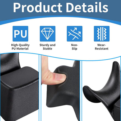 Ergonomic Silicone Shampoo Bowl Neck Cushion - Non-Slip Salon Hair Washing Neck Support Pillow for Spa Basins, Black PU Avelisse