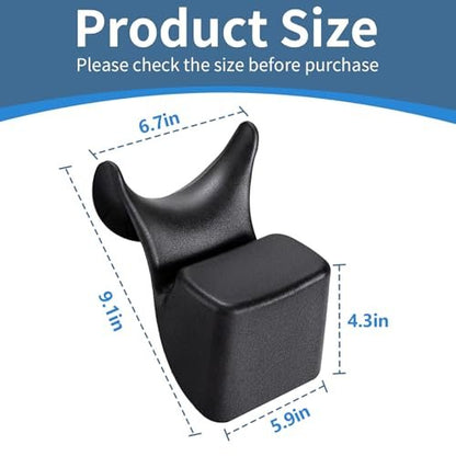 Ergonomic Silicone Shampoo Bowl Neck Cushion - Non-Slip Salon Hair Washing Neck Support Pillow for Spa Basins, Black PU Avelisse