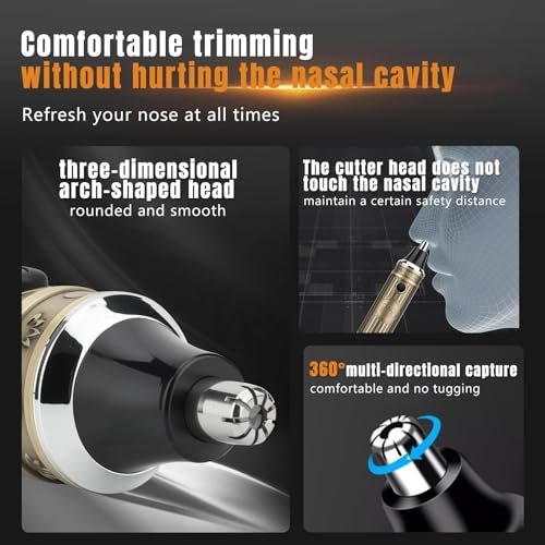 Bomxin Professional Hair Clippers for Men – Cordless T-Blade Barber Clipper & Trimmer Set, 4-in-1 Mens Hair Clipper Kit with Electric Beard Trimmer, Metal Black, Gift-Ready Case Avelisse