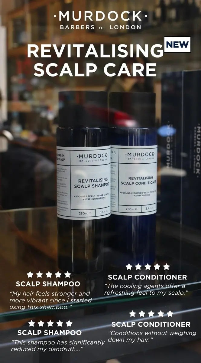 Murdock London Revitalising Scalp Shampoo – Anti-Dandruff & Flake Control, Promotes a Healthy Scalp, Made in England, 250ml Avelisse