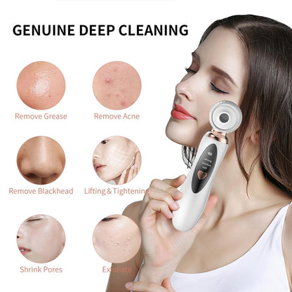 2025 Blackhead Remover Pore Vacuum - Visual Rechargeable Facial Pore Cleaner with 3 Suction Silicone Heads, 3 Probes, USB Kit - Electric Acne Extractor Tool for Adults, White