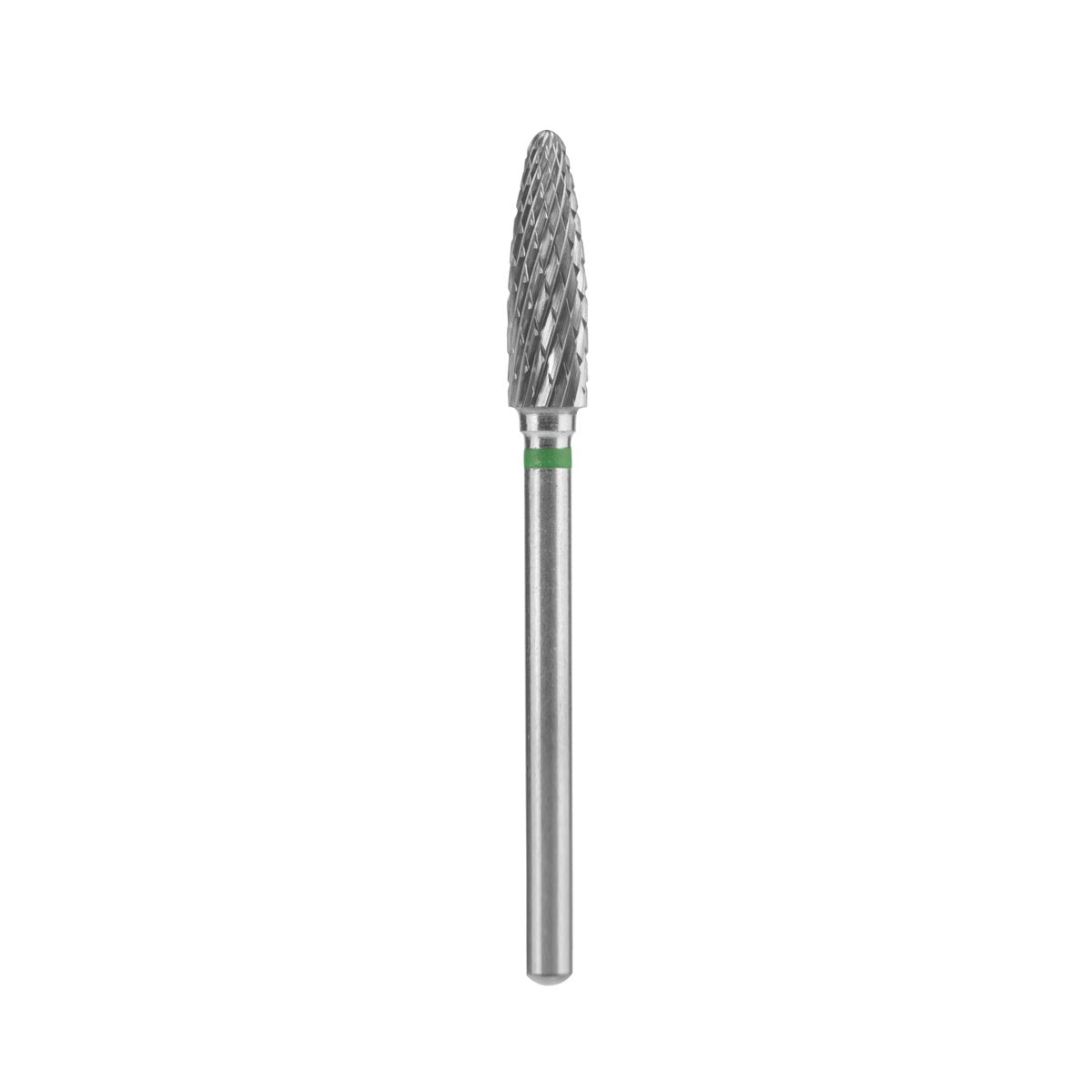 STALEKS PRO Expert Carbide Nail Drill Bit – Corn Shape, Green Band, Coarse Hardness for Artificial Nail Correction & Gel Removal (4mm Head / 14mm WP) - görsel 1