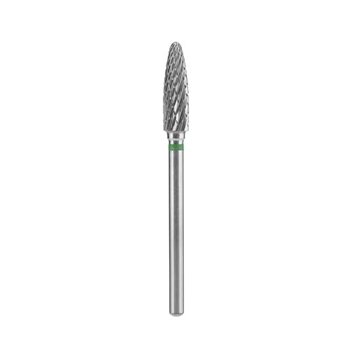 STALEKS PRO Expert Carbide Nail Drill Bit – Corn Shape, Green Band, Coarse Hardness for Artificial Nail Correction & Gel Removal (4mm Head / 14mm WP) - görsel 2