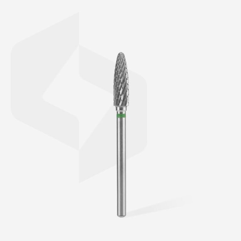 STALEKS PRO Expert Carbide Nail Drill Bit – Corn Shape, Green Band, Coarse Hardness for Artificial Nail Correction & Gel Removal (4mm Head / 14mm WP) - görsel 4