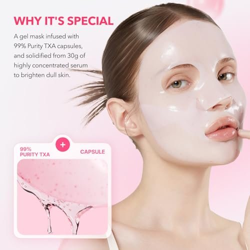 APRILSKIN TXA Pink Capsule Gel Mask - Overnight Face Mask for Glass Glow Skin with 99% High-Purity Tranexamic Acid, Hydrating and Firming, Korean Skincare, 30g x 4ea - görsel 5