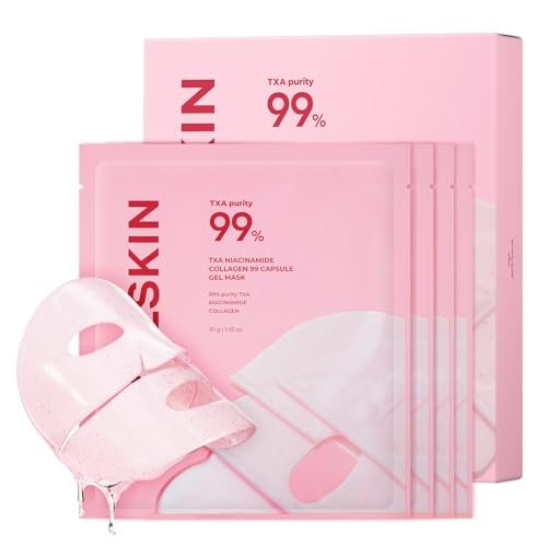 APRILSKIN TXA Pink Capsule Gel Mask - Overnight Face Mask for Glass Glow Skin with 99% High-Purity Tranexamic Acid, Hydrating and Firming, Korean Skincare, 30g x 4ea - görsel 1