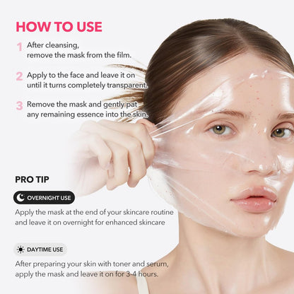 APRILSKIN TXA Pink Capsule Gel Mask - Overnight Face Mask for Glass Glow Skin with 99% High-Purity Tranexamic Acid, Hydrating and Firming, Korean Skincare, 30g x 4ea