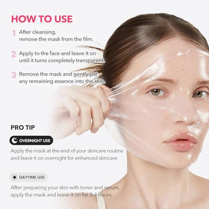 APRILSKIN TXA Pink Capsule Gel Mask - Overnight Face Mask for Glass Glow Skin with 99% High-Purity Tranexamic Acid, Hydrating and Firming, Korean Skincare, 30g x 4ea