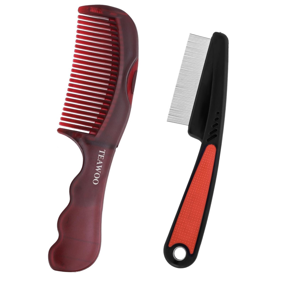 TEAWOO Patented Anti Dandruff Comb & Stainless Steel Fine Tooth Comb Kit – Dandruff Remover & Scalp Detox Brush for Build Up - görsel 1