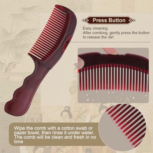 TEAWOO Patented Anti Dandruff Comb & Stainless Steel Fine Tooth Comb Kit – Dandruff Remover & Scalp Detox Brush for Build Up - görsel 10